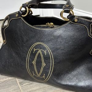 Cartier Black Leather Marcello de Cartier Shoulder Bag